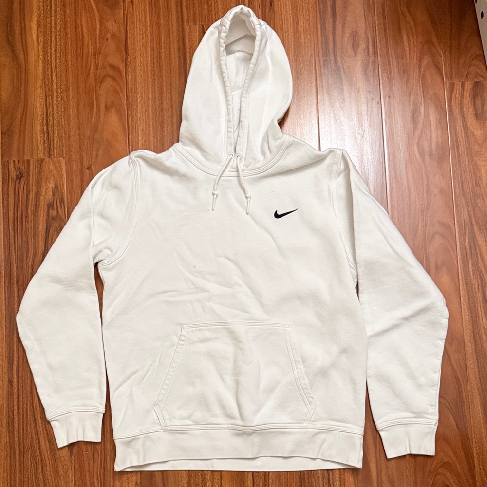 Nike Men's Cream Hoodie Sweater